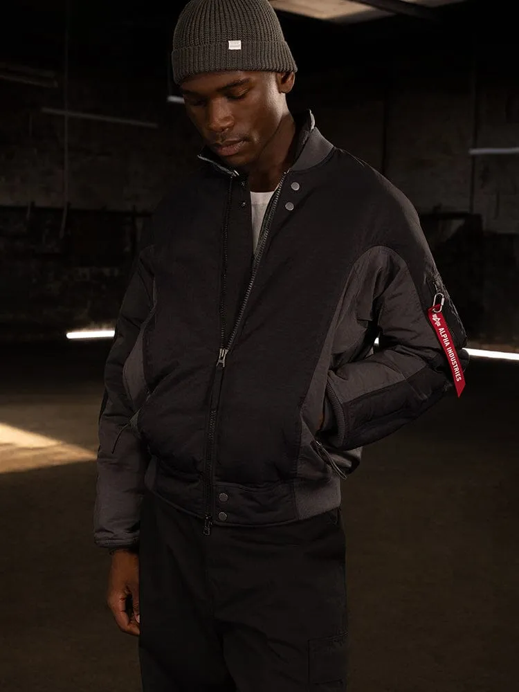 INSULATED MA-1 BOMBER JACKET BLACK