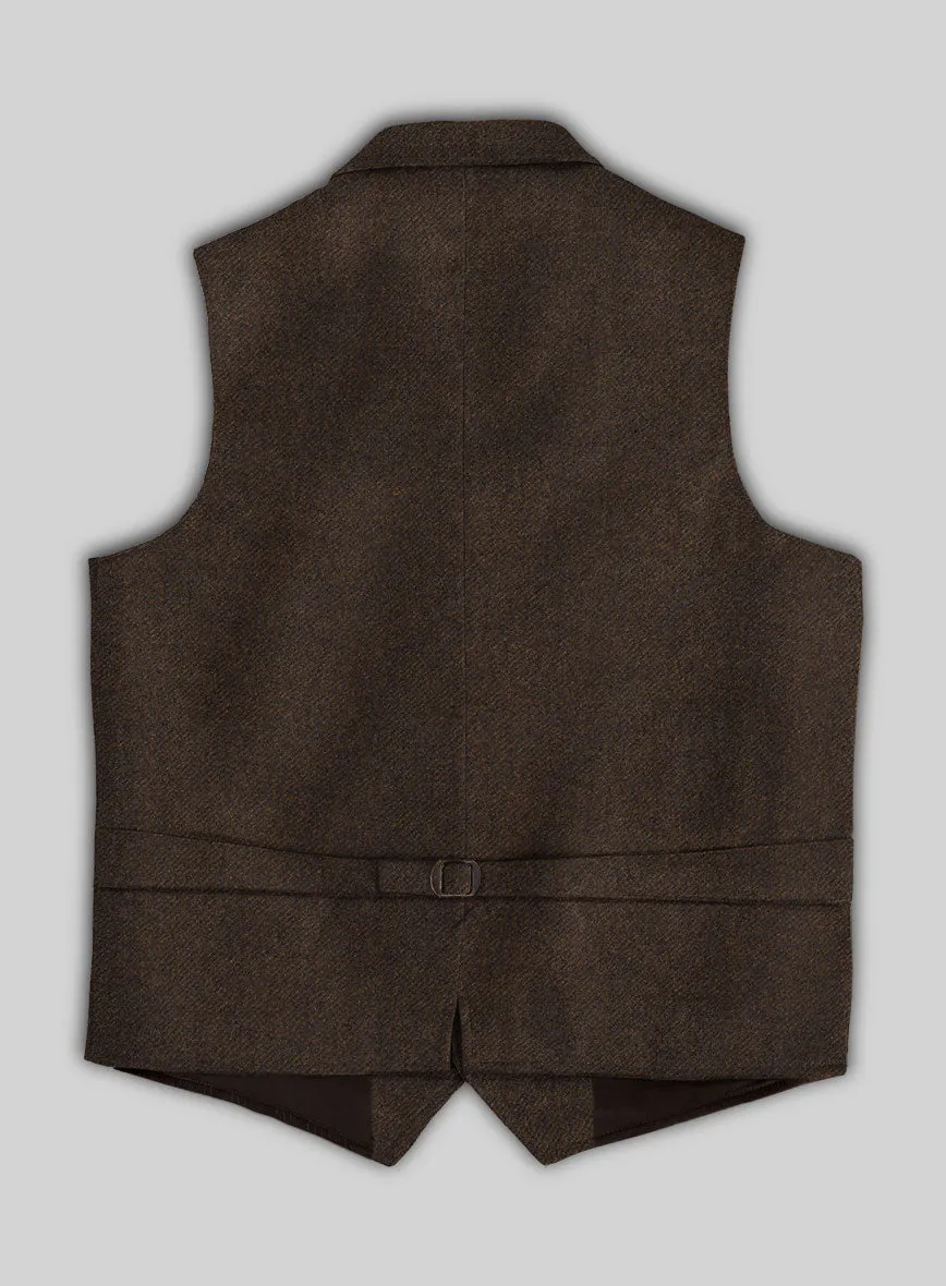 Italian Highlander Dark Brown Tweed Hunting Vest