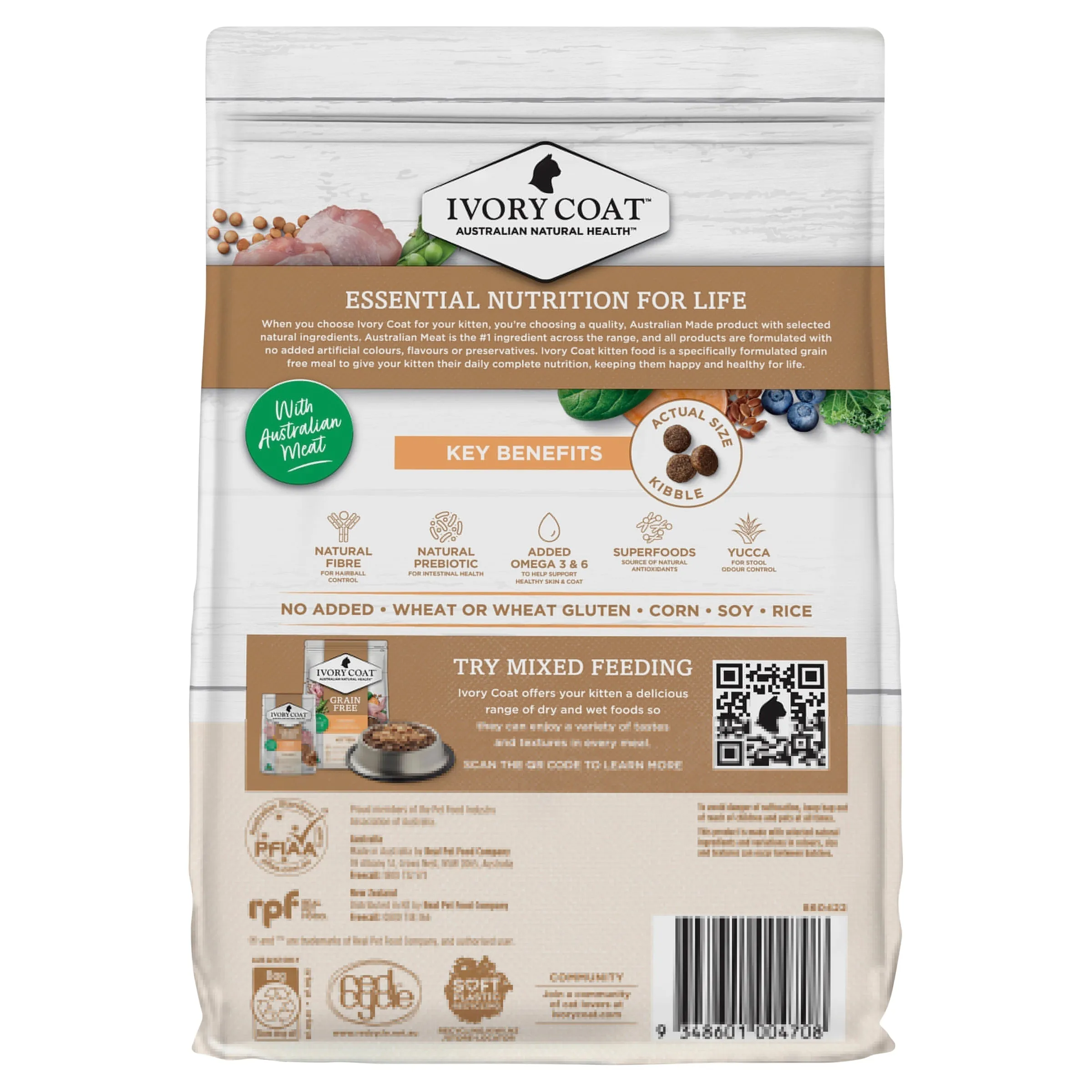 Ivory Coat Grain Free Chicken Kitten Dry Food 2kg