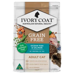 Ivory Coat Grain Free Ocean Fish and Salmon Adult Cat Dry Food 2kg