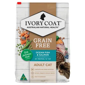 Ivory Coat Grain Free Ocean Fish and Salmon Adult Cat Dry Food 4kg