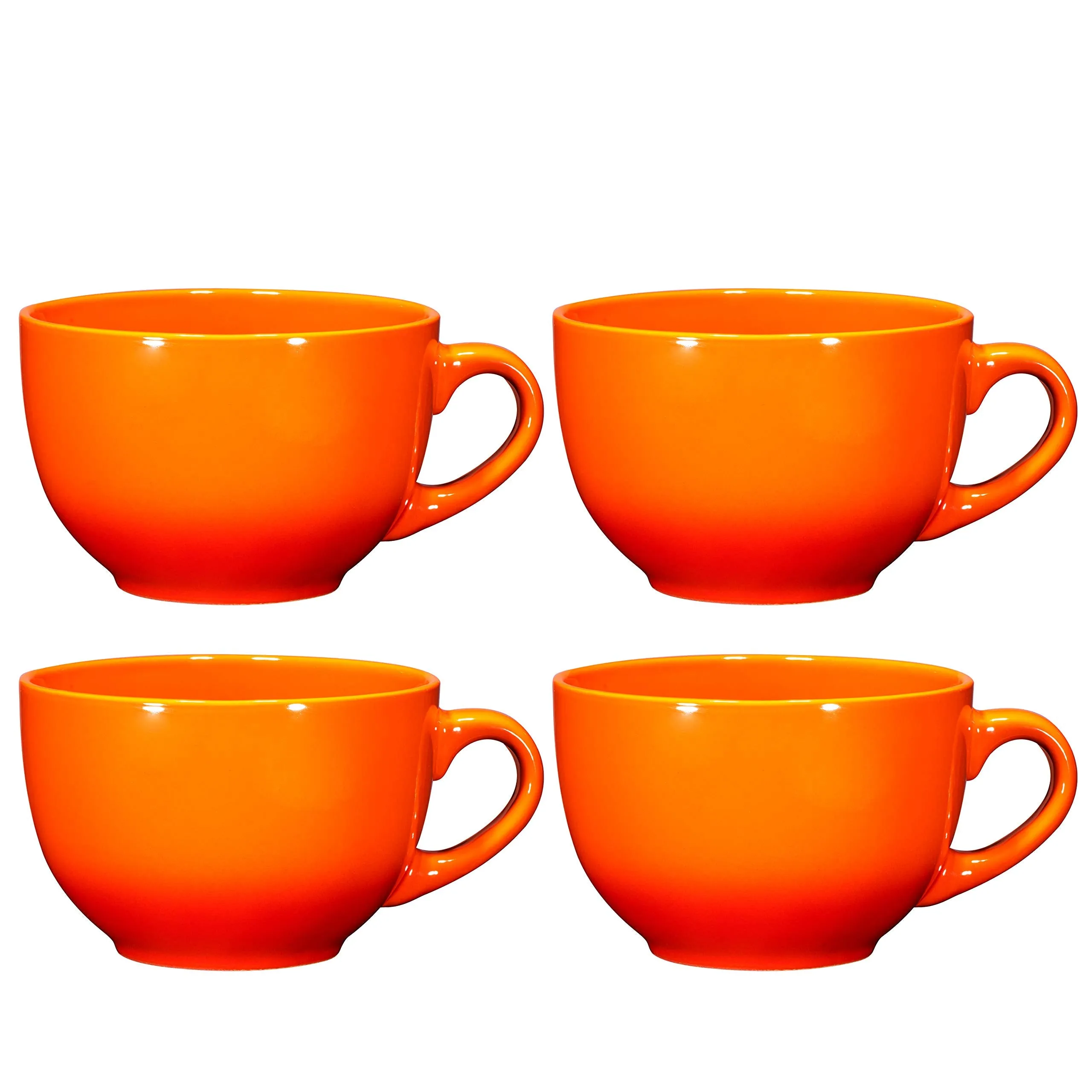 Jumbo Coffee And Cereal Set Of 4 Jumbo Mugs, 24 Ounce, Multi Purpose Wide Mug