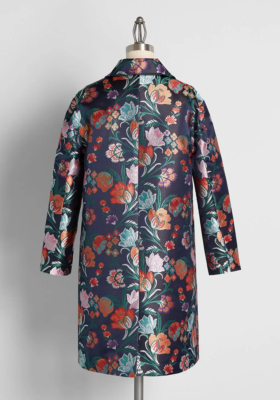 Just Like We Always Talked About Brocade Car Coat