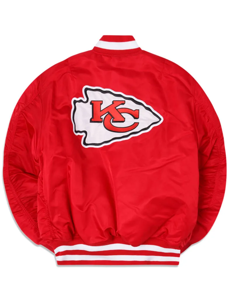 KANSAS CHIEFS X ALPHA X NEW ERA MA-1 BOMBER JACKET