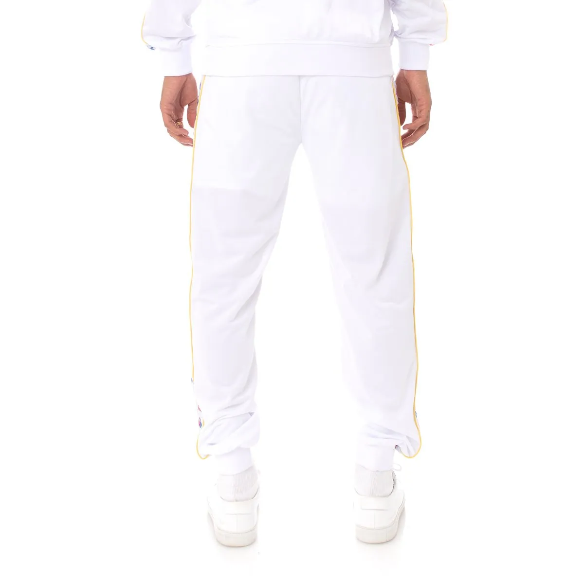 Kappa 222 BANDA CARAMBIE TRACKSUIT Men’s - WHITE-FUCHSIA-BLUE-YELLOW DK