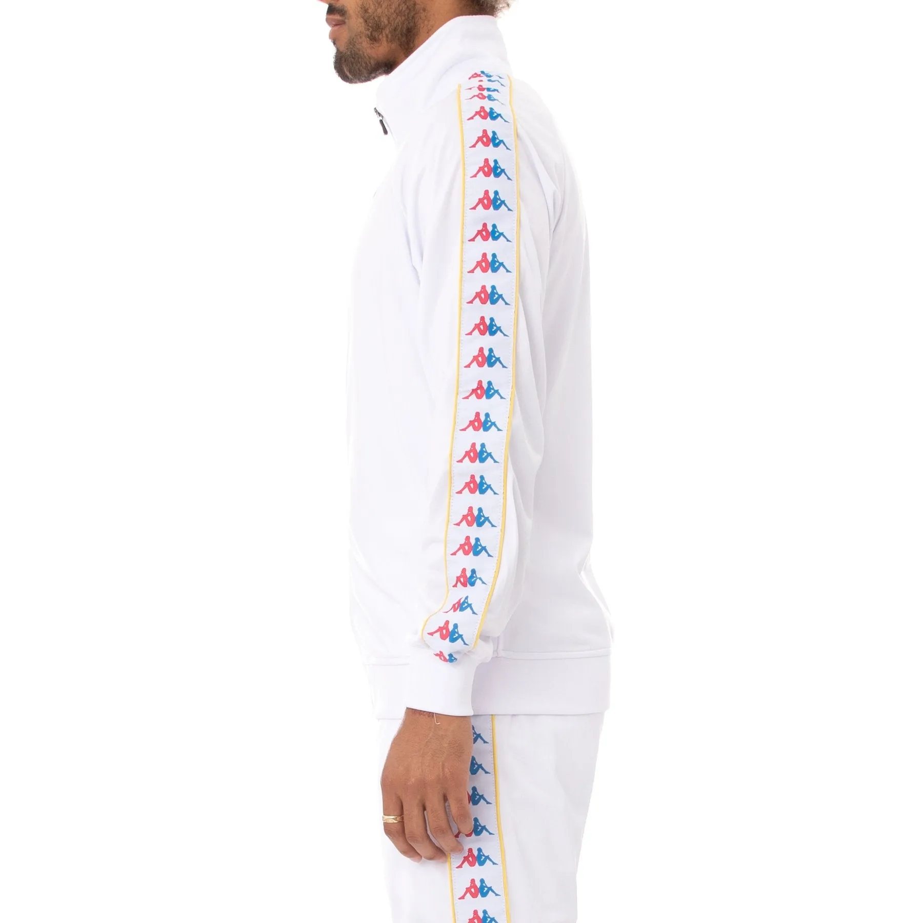 Kappa 222 BANDA CARAMBIE TRACKSUIT Men’s - WHITE-FUCHSIA-BLUE-YELLOW DK