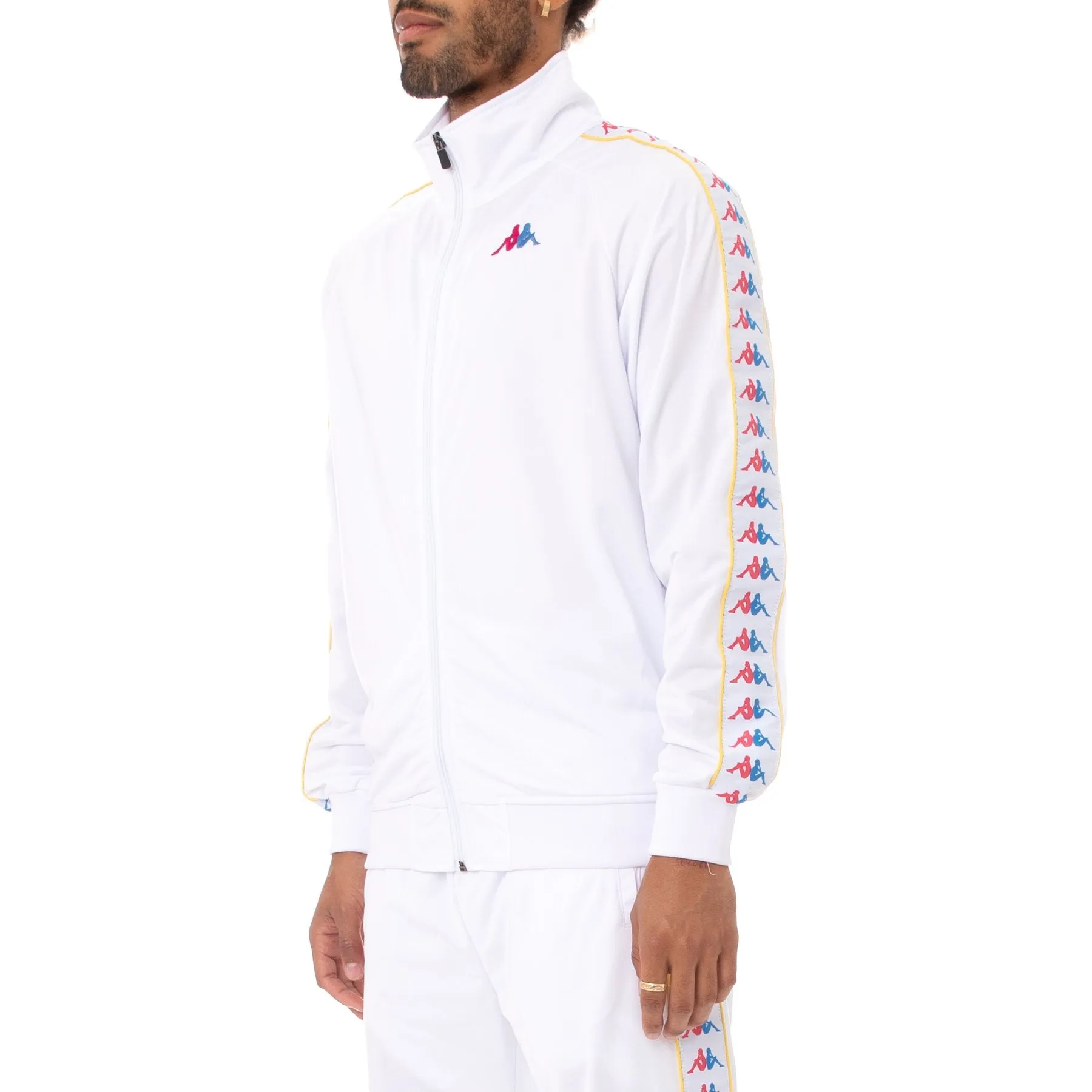 Kappa 222 BANDA CARAMBIE TRACKSUIT Men’s - WHITE-FUCHSIA-BLUE-YELLOW DK