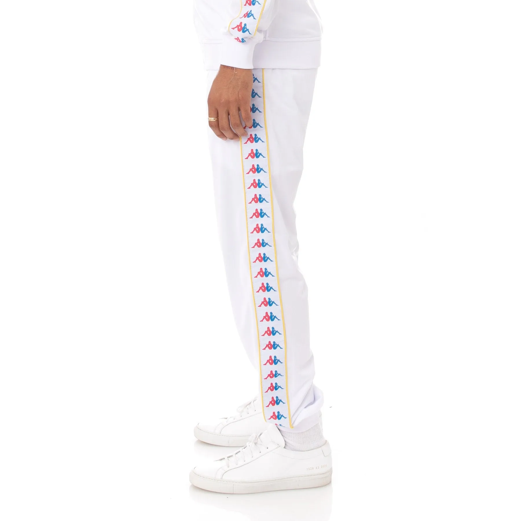 Kappa 222 BANDA CARAMBIE TRACKSUIT Men’s - WHITE-FUCHSIA-BLUE-YELLOW DK