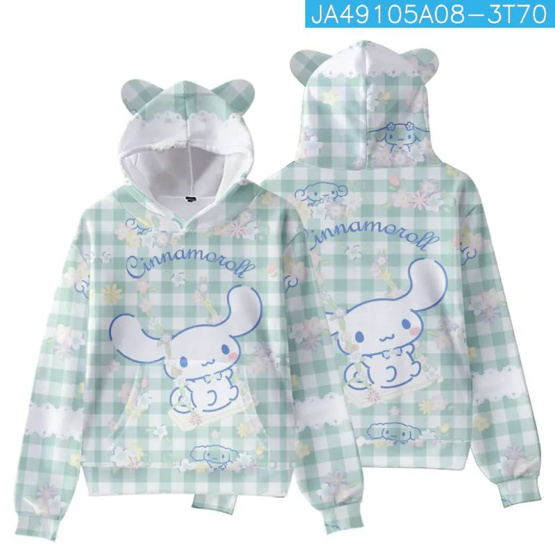 Kawaii Cinna Print Kids Hooded Sweater KI595