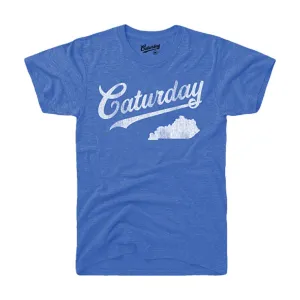 Kentucky Wildcats "Caturday" Heather Blue Soft Crew T-Shirt