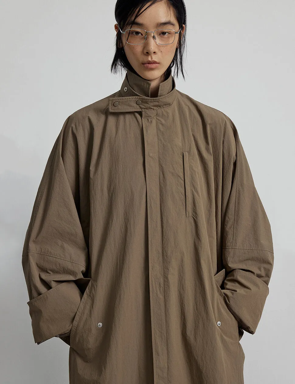 Khaki Oversized Jacket-BESTSELLER