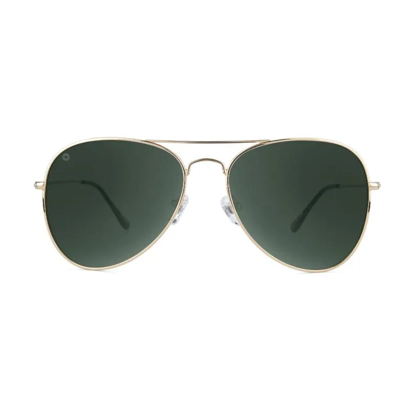 Knockaround Mile Highs Sunglasses - Gold / Aviator Green