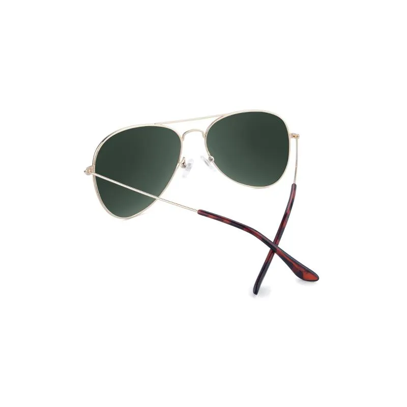 Knockaround Mile Highs Sunglasses - Gold / Aviator Green