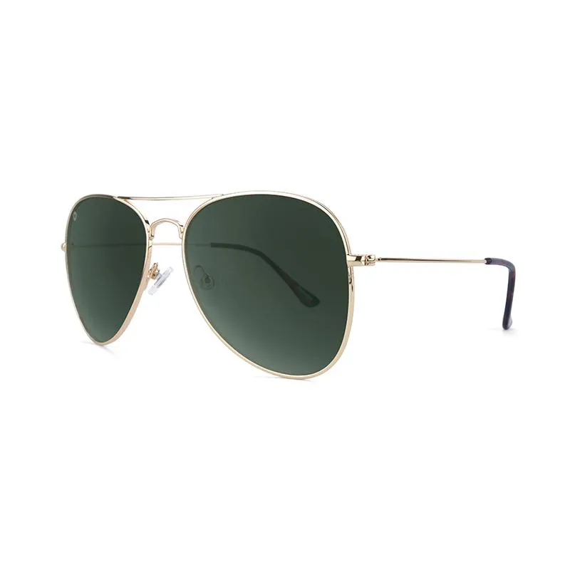 Knockaround Mile Highs Sunglasses - Gold / Aviator Green