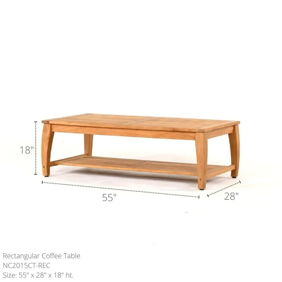 Laguna Teak Rectangular Coffee Table