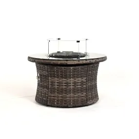 Lakeside 42" Round Woven Fire Table