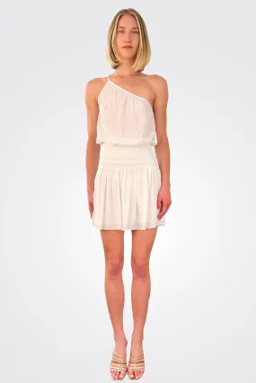 Leah One Shoulder Mini Dress - Ivory