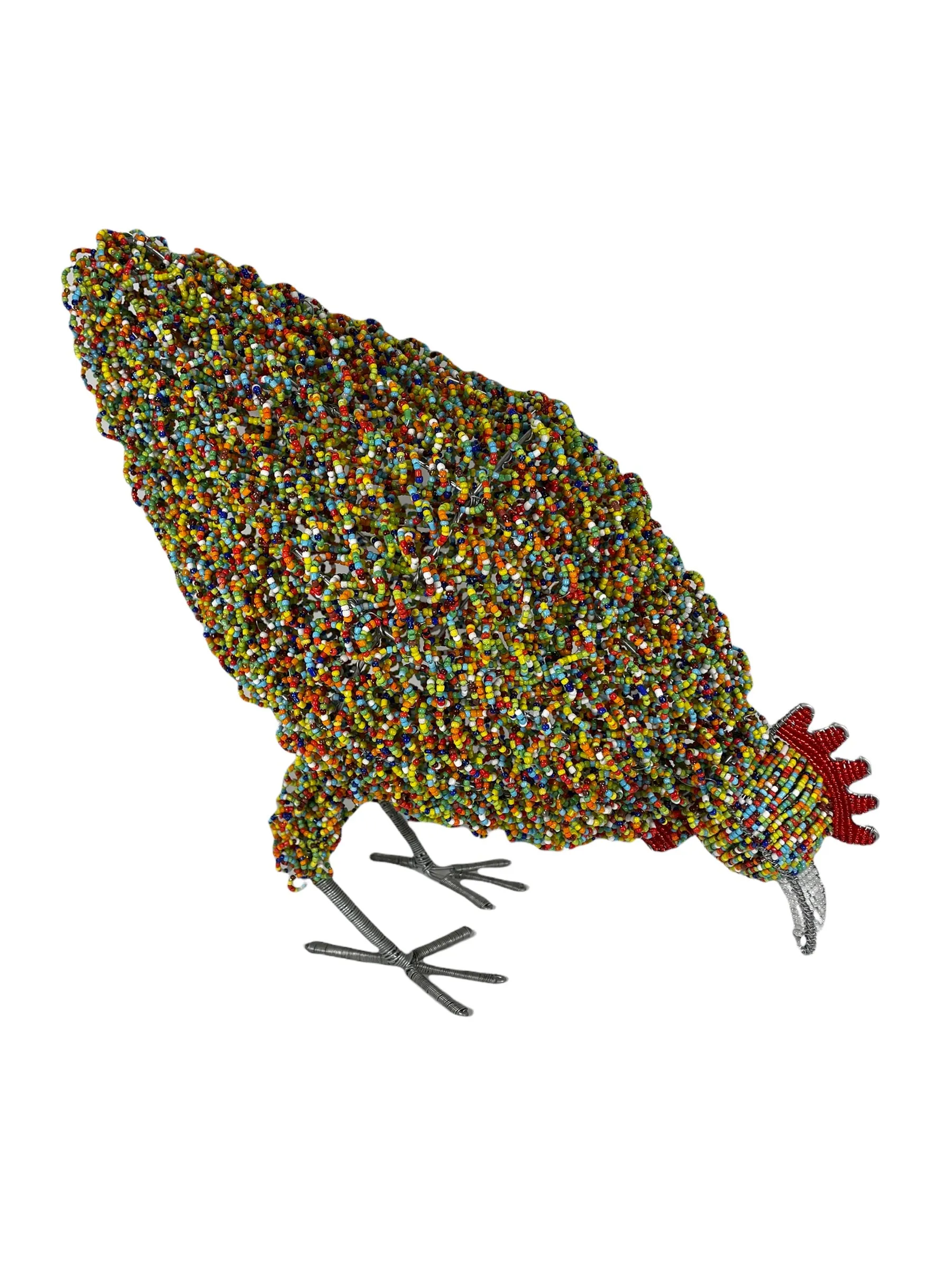 Leaning Beaded Chicken 16''