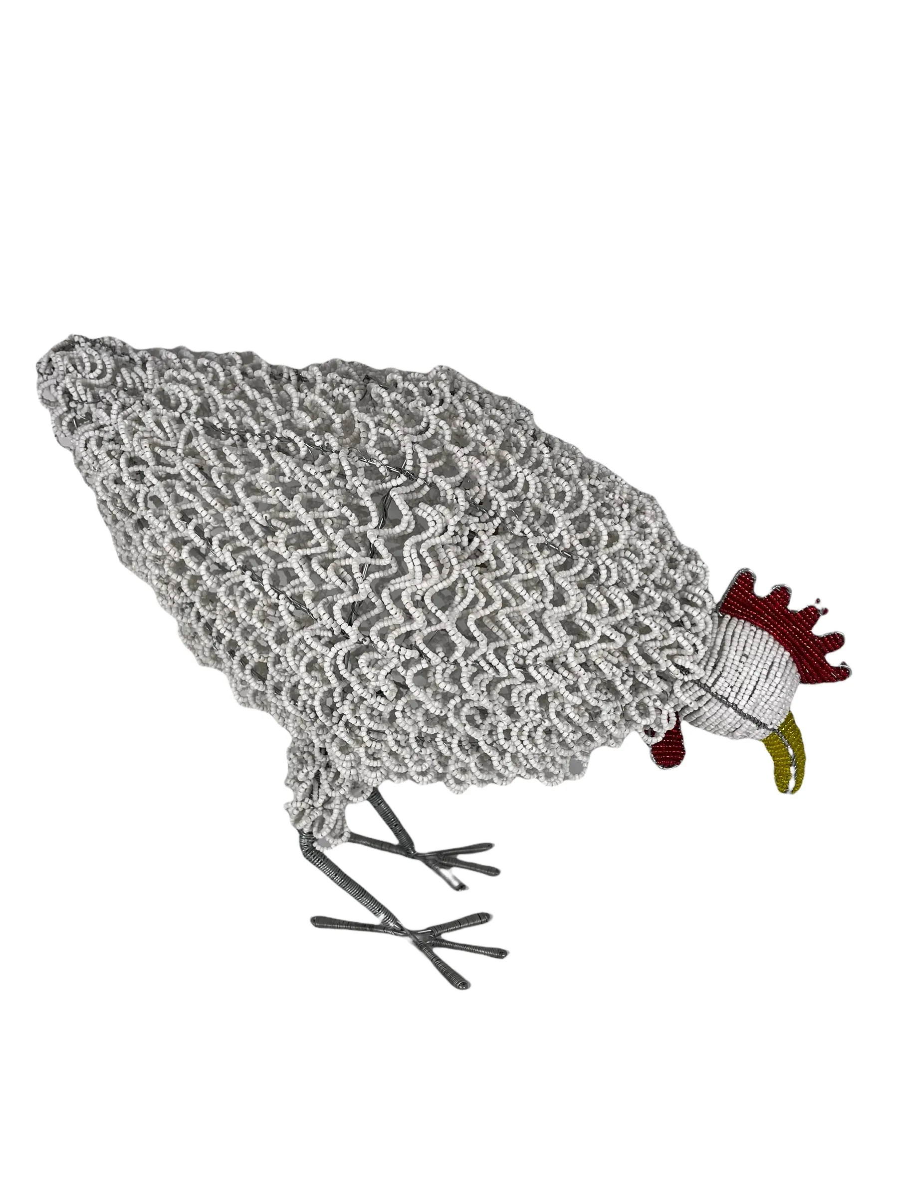 Leaning Beaded Chicken 16''