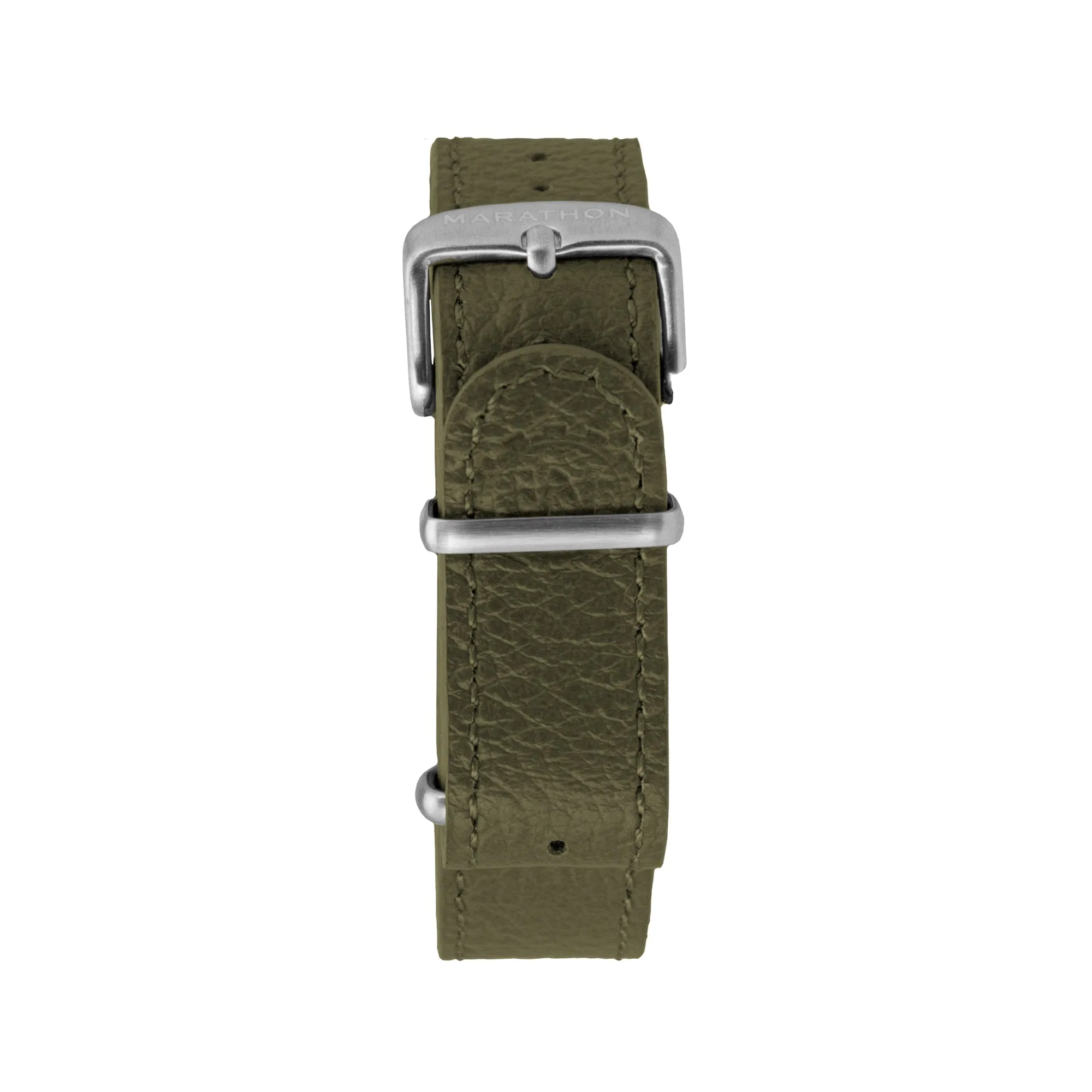 Leather DEFSTAN Strap, Olive Green, 22mm