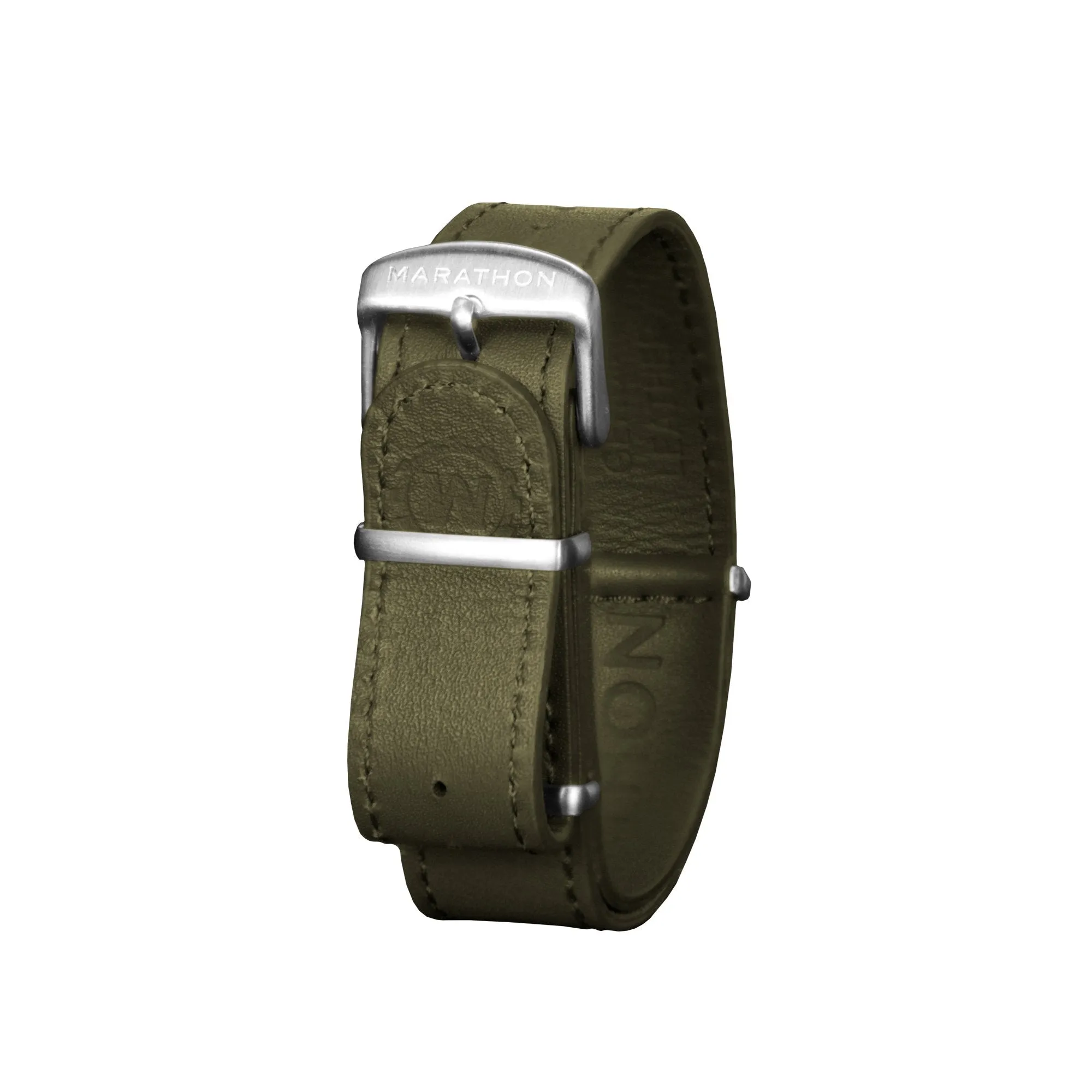 Leather DEFSTAN Strap, Olive Green, 22mm