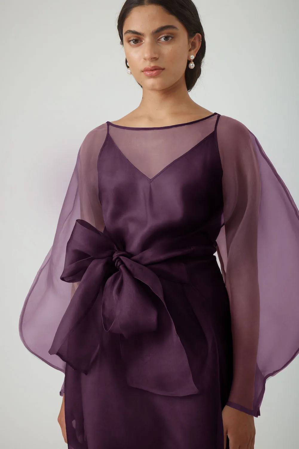 LIBA DRESS - AUBERGINE