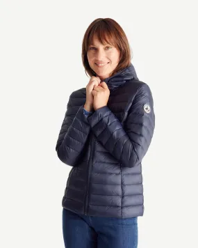 Lightweight hooded down jacket Navy Cloe