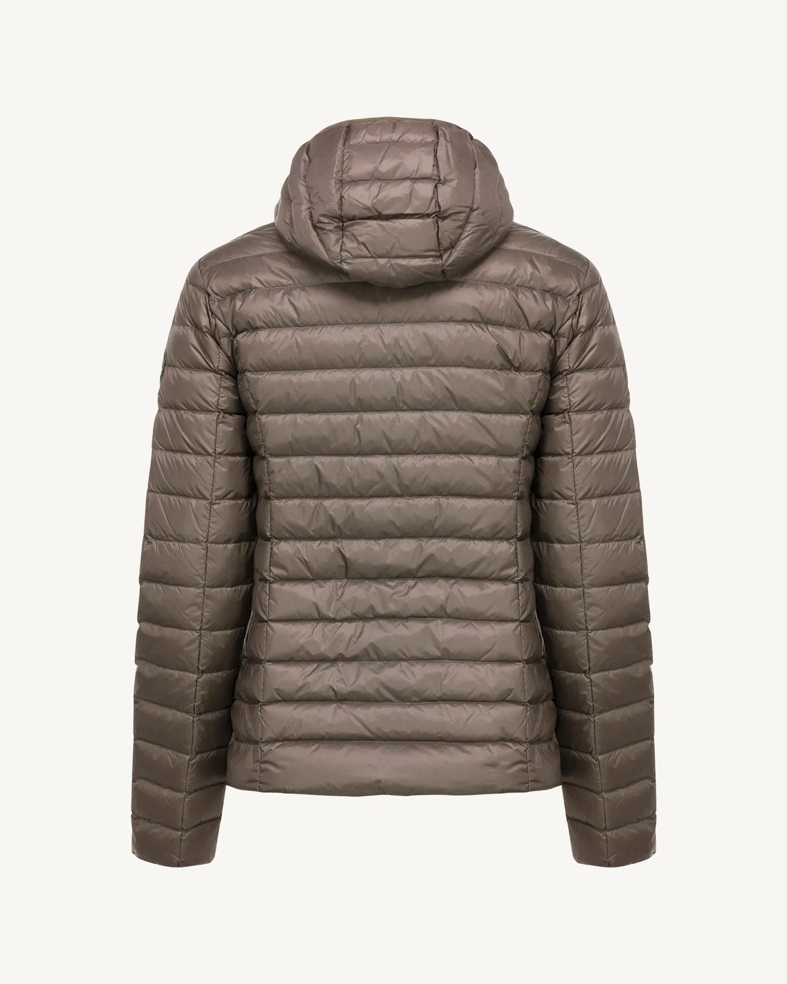 Lightweight hooded down jacket Taupe Cloe