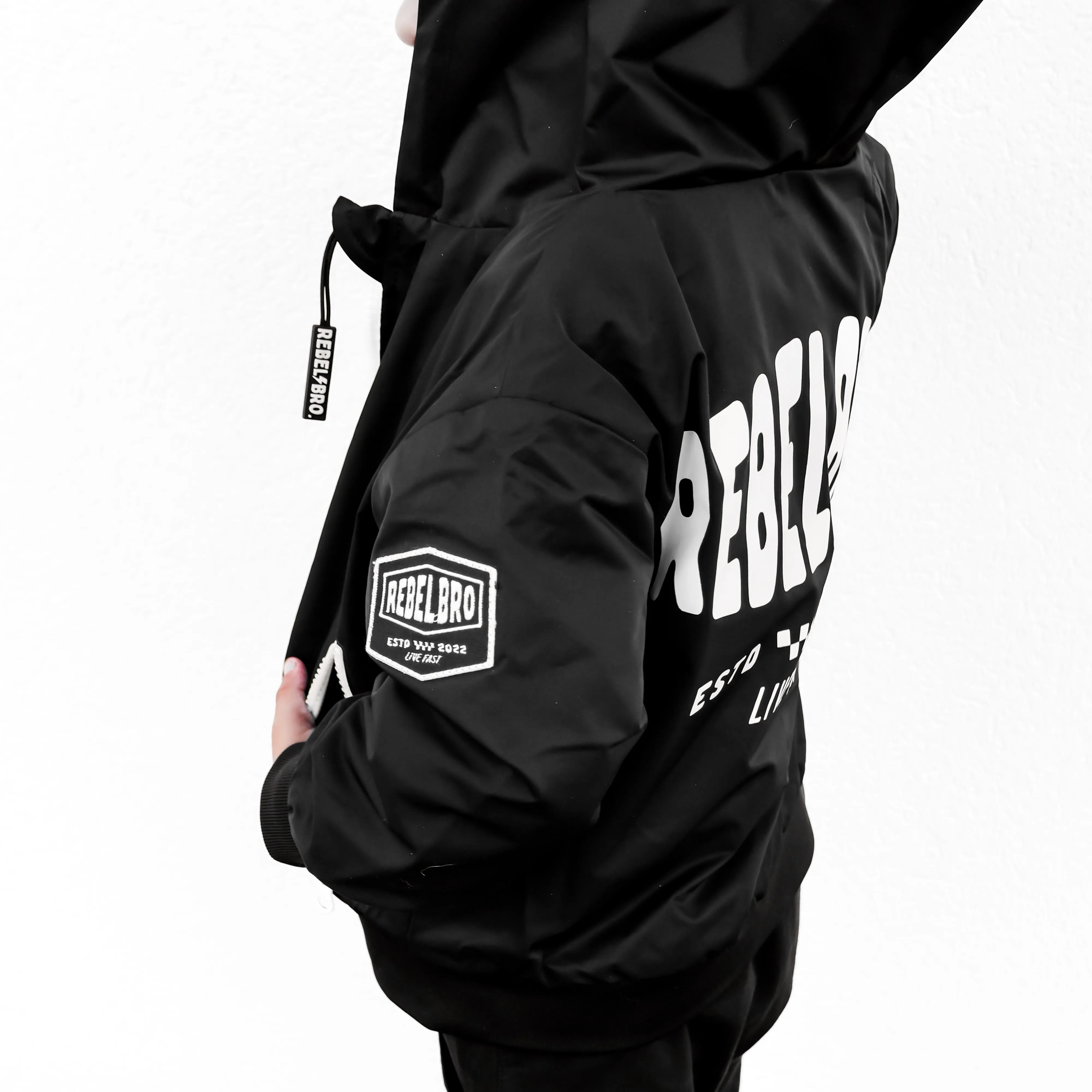 Live Fast Hydro Bomber Jacket in Black