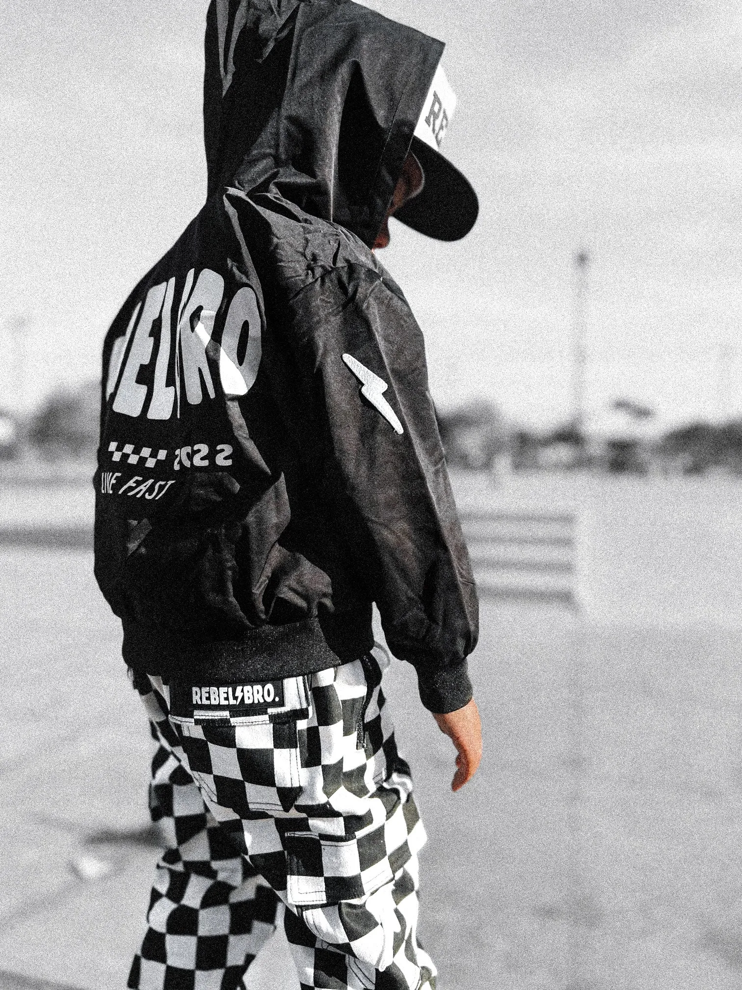 Live Fast Hydro Bomber Jacket in Black