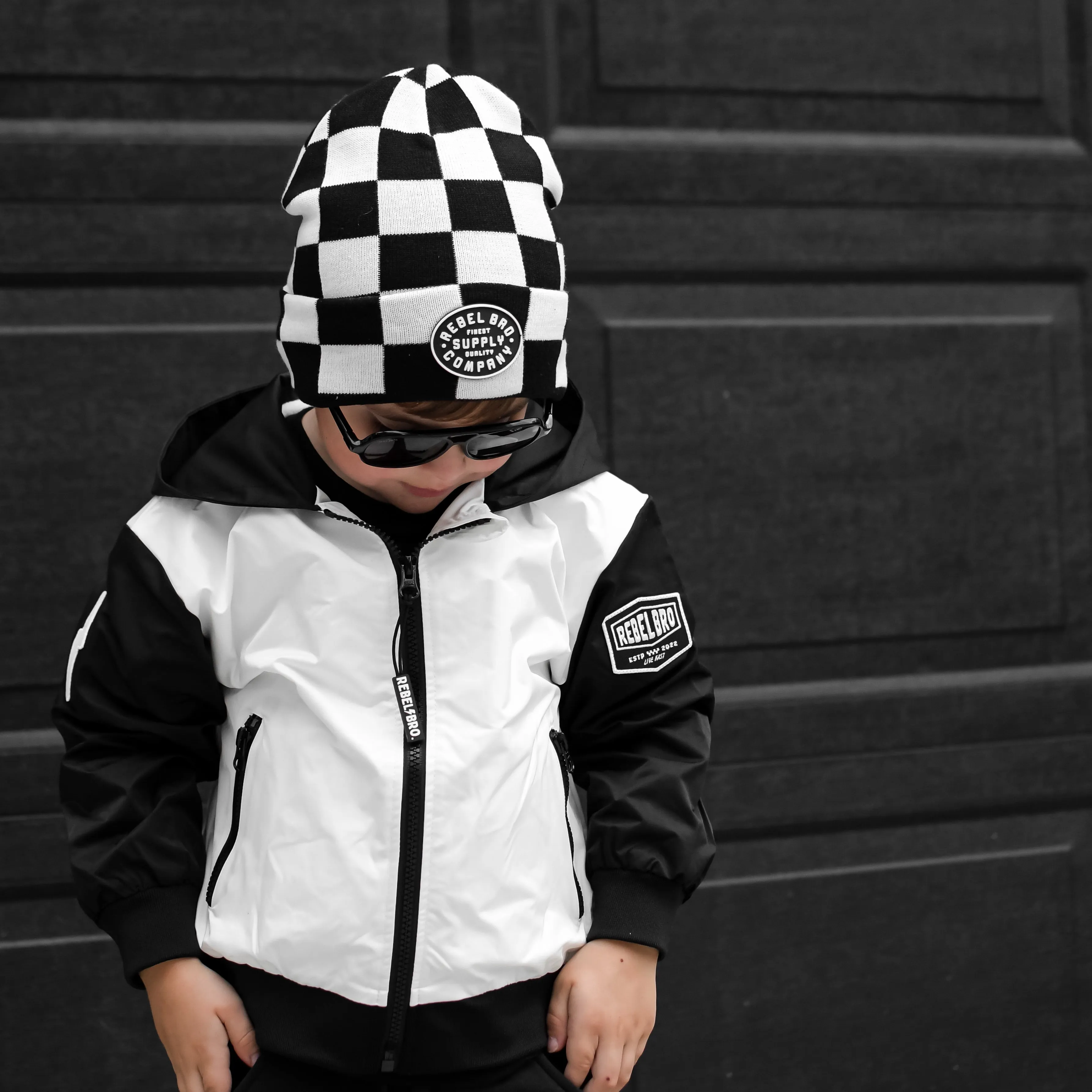 Live Fast Hydro Bomber Jacket in Black/White