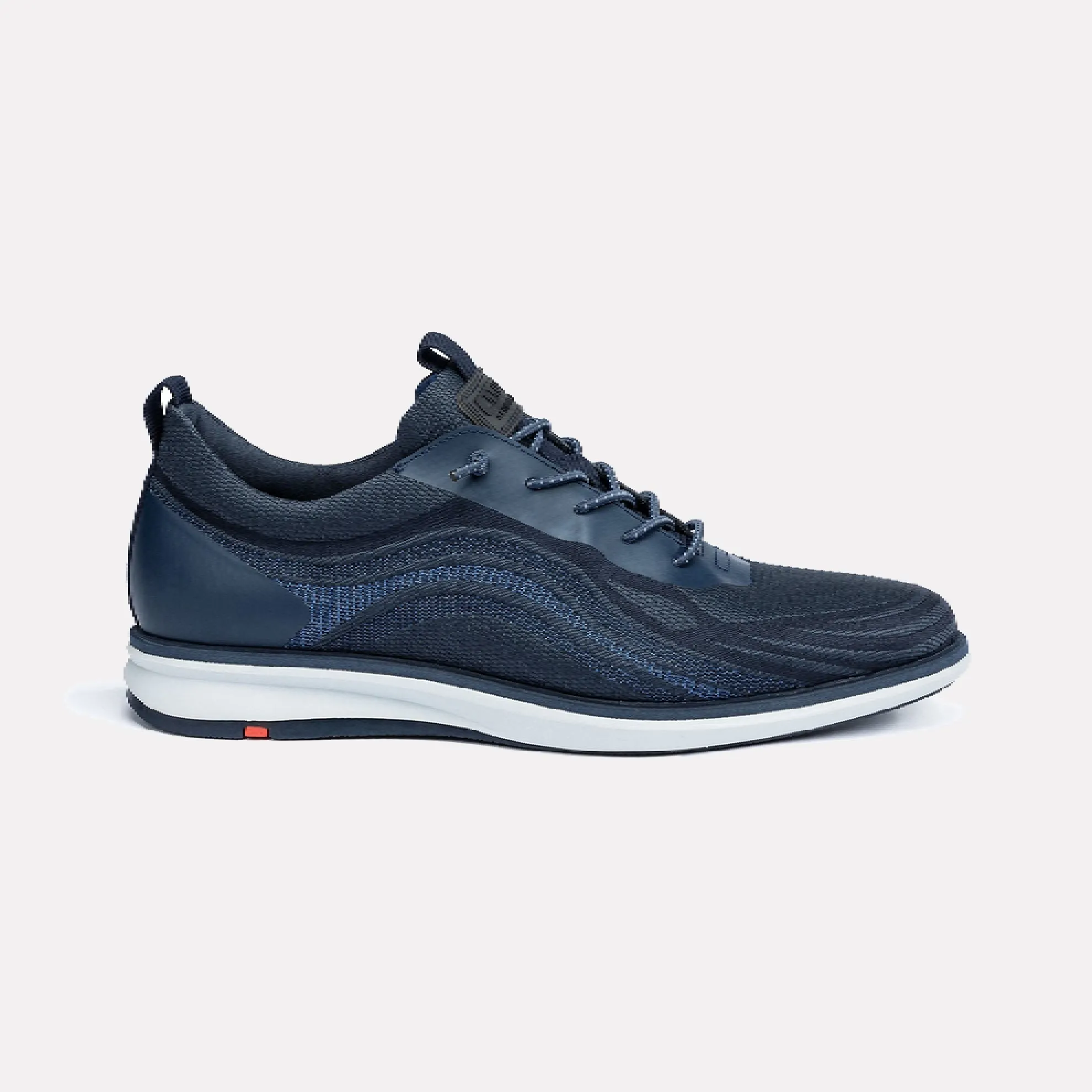 LLOYD "MAGNUS" Flexible Outsole Knit Sneaker / Black and Blue