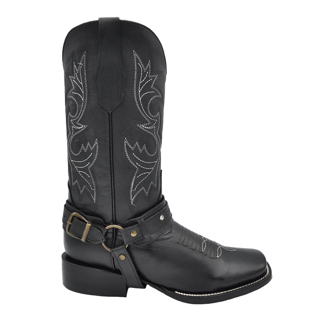 Luma Diana Women's Bulldog Black Square Toe Western Boots