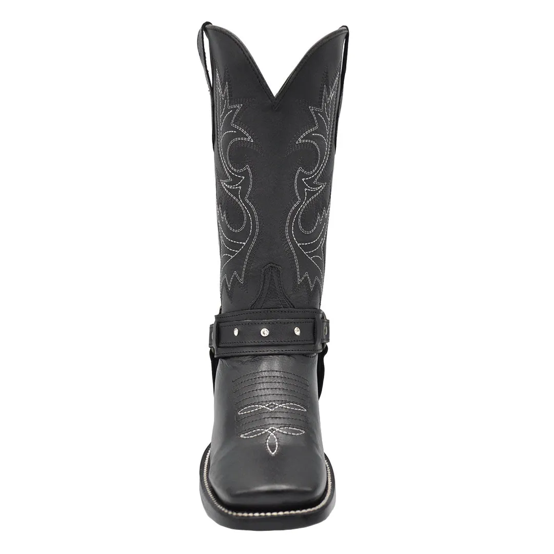 Luma Diana Women's Bulldog Black Square Toe Western Boots