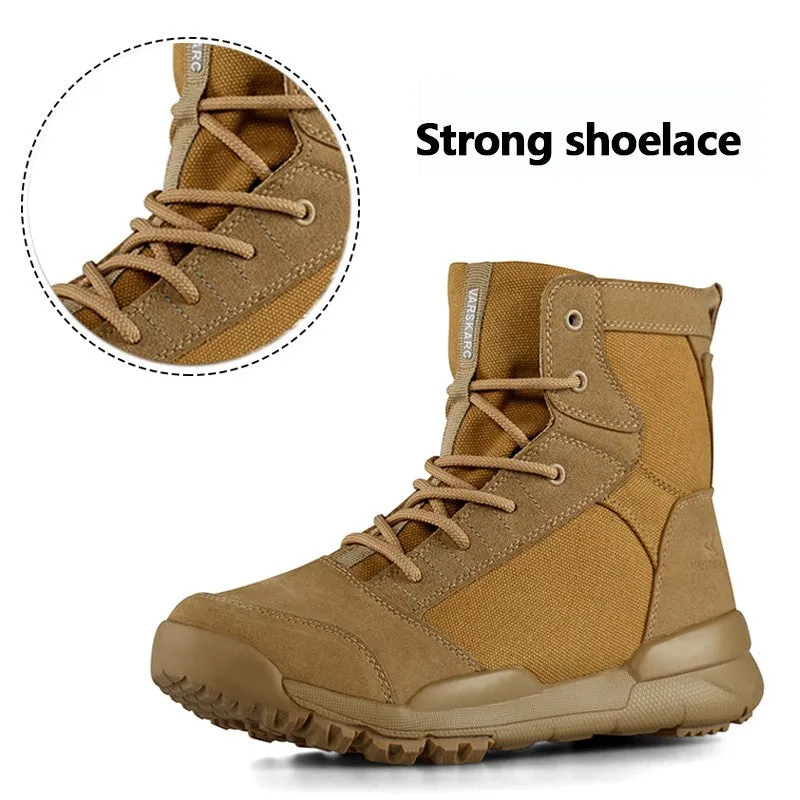 Man's camouflage outdoor slip-resistant high top comfortable hiking boots