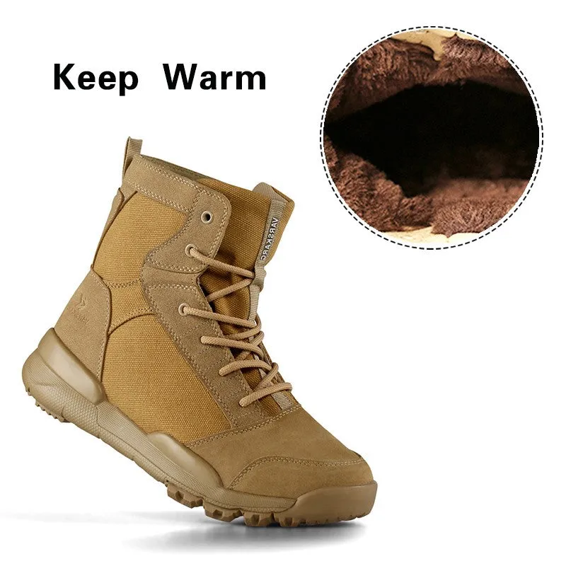 Man's camouflage outdoor slip-resistant high top comfortable hiking boots