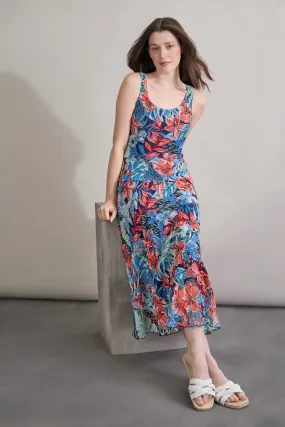 Maxi Multi-Tiered Dress, Printed Chiffon