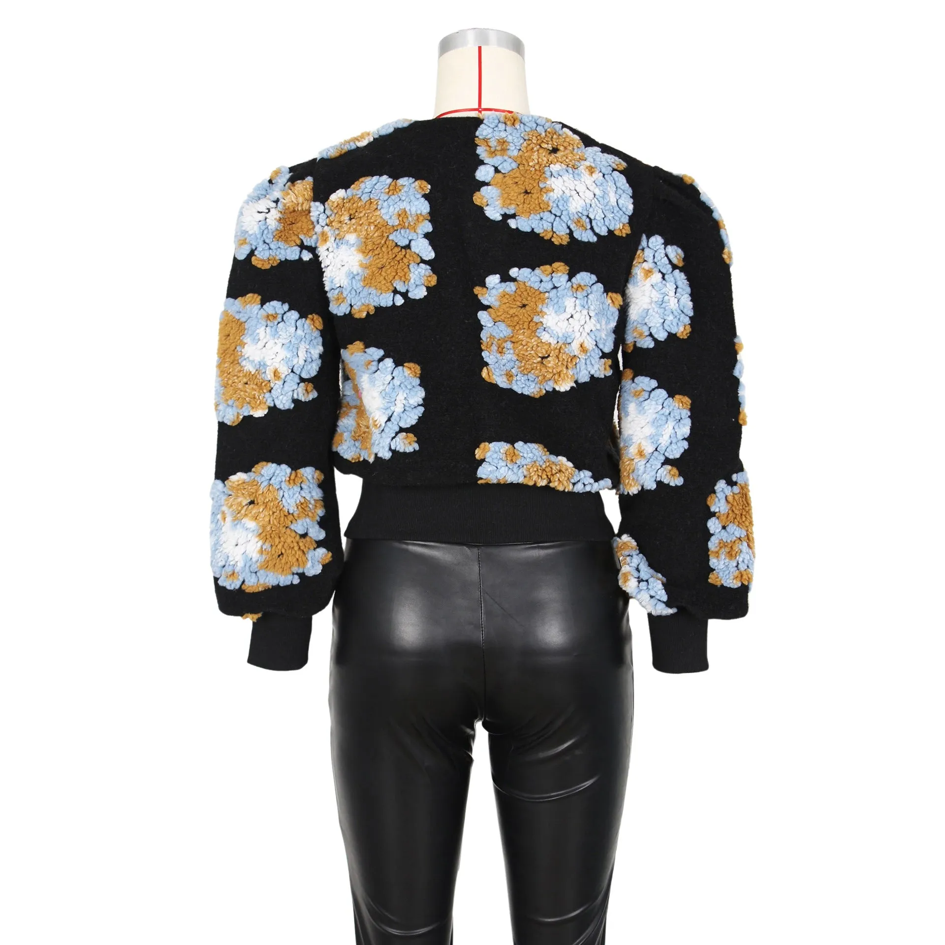 MB FASHION CROPPED 3 DIMENSIONAL FLORAL JACKET 0562 PRE-ORDER