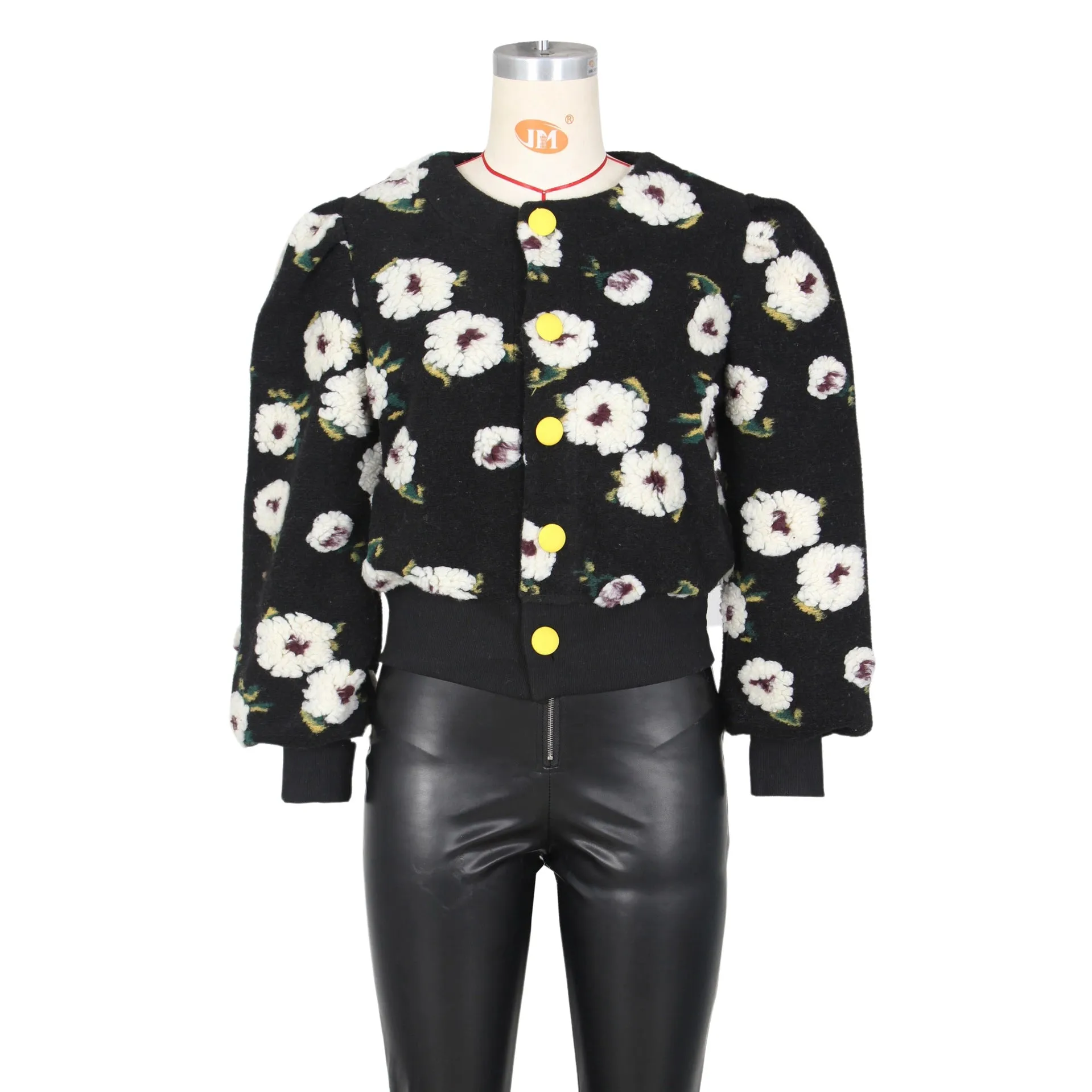 MB FASHION CROPPED 3 DIMENSIONAL FLORAL JACKET 0562 PRE-ORDER