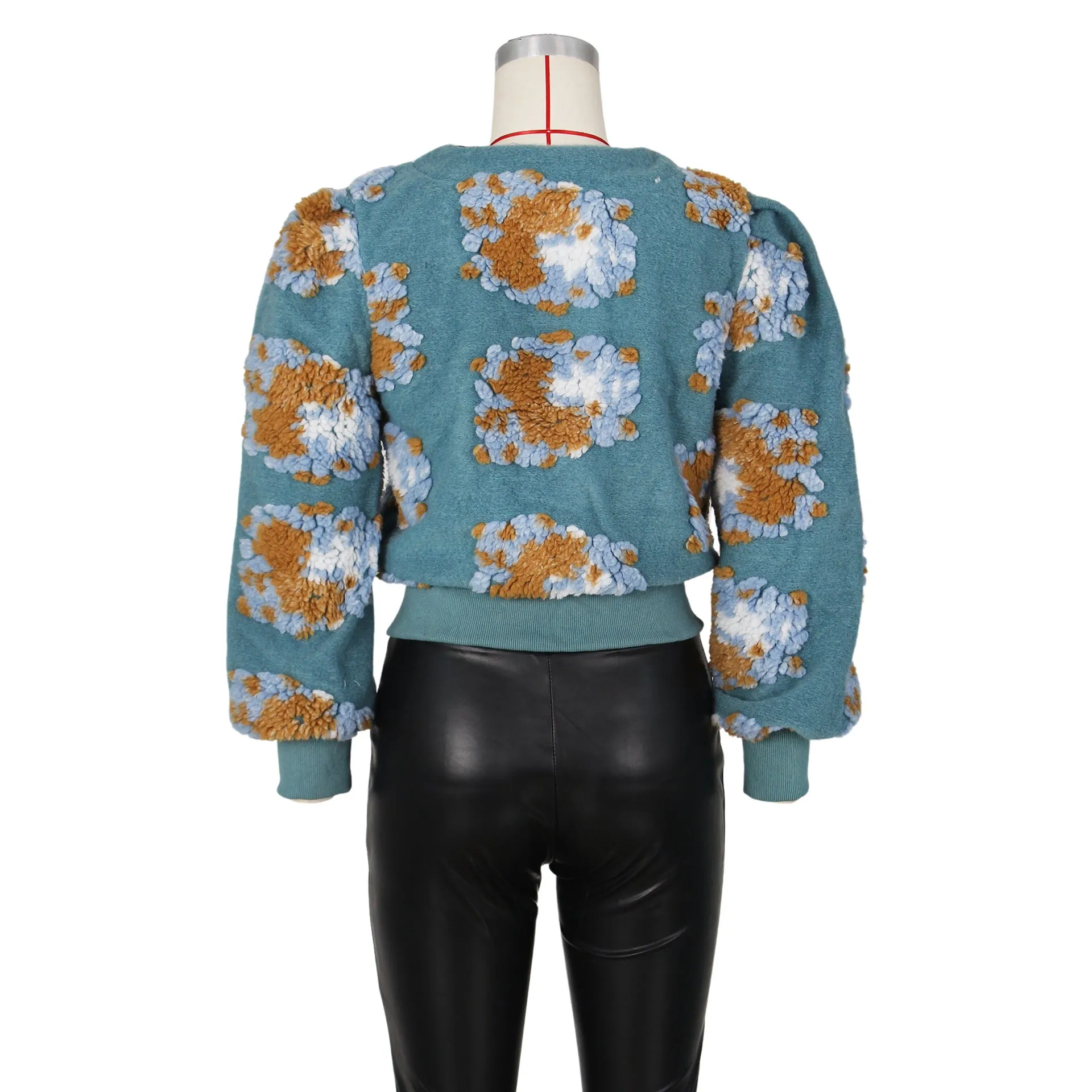 MB FASHION CROPPED 3 DIMENSIONAL FLORAL JACKET 0562 PRE-ORDER