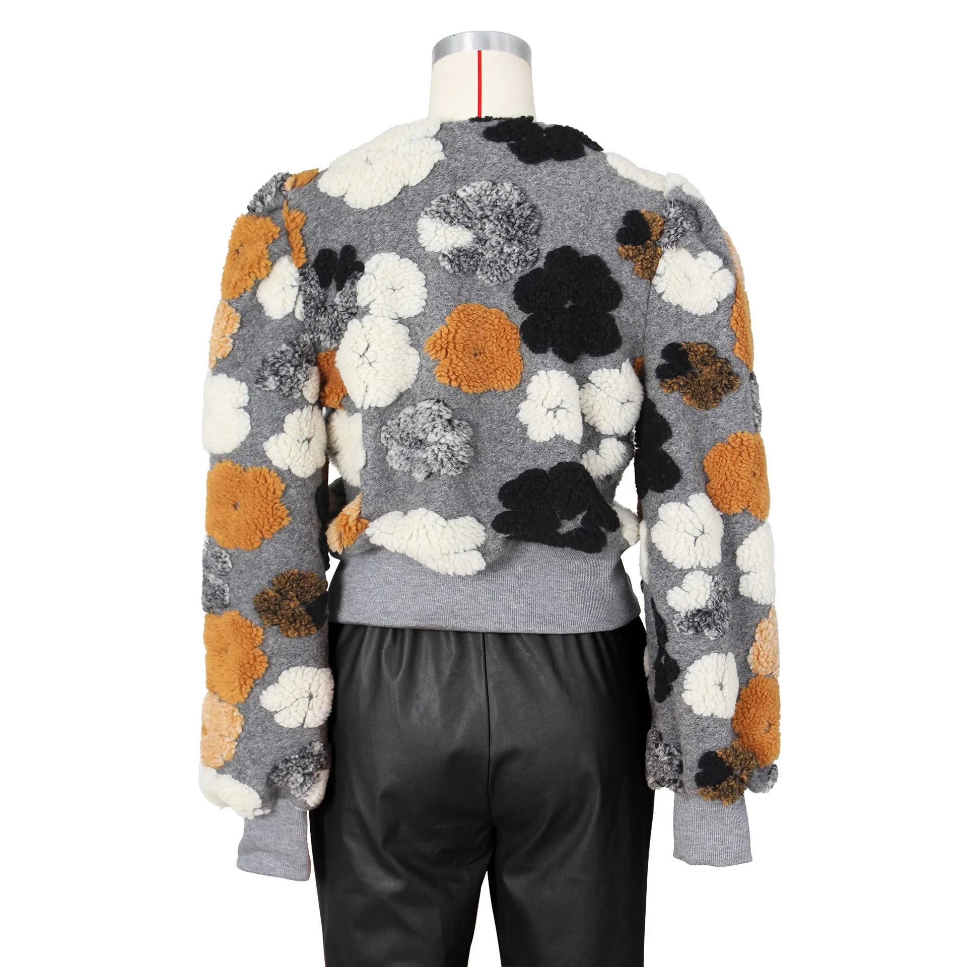 MB FASHION CROPPED 3 DIMENSIONAL FLORAL JACKET 0562 PRE-ORDER