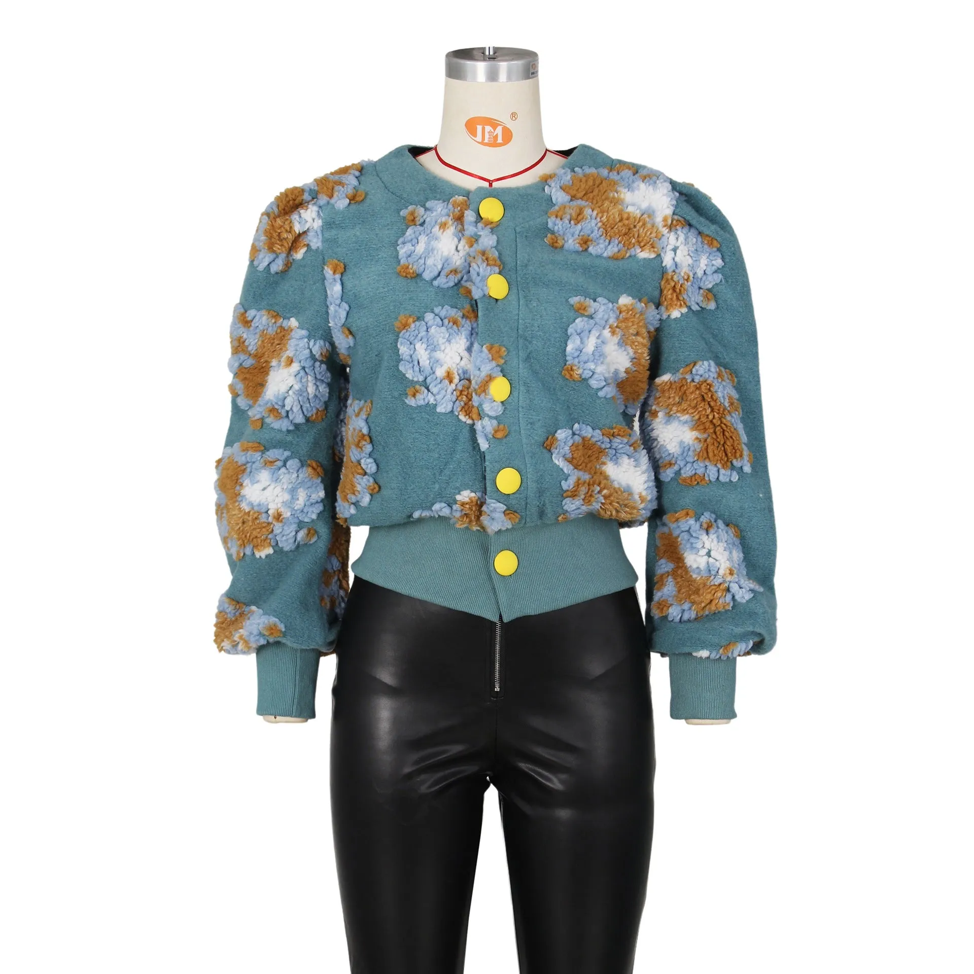 MB FASHION CROPPED 3 DIMENSIONAL FLORAL JACKET 0562 PRE-ORDER