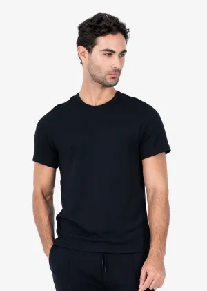 Mens All Around Lounge Tee & Shorts Set Black