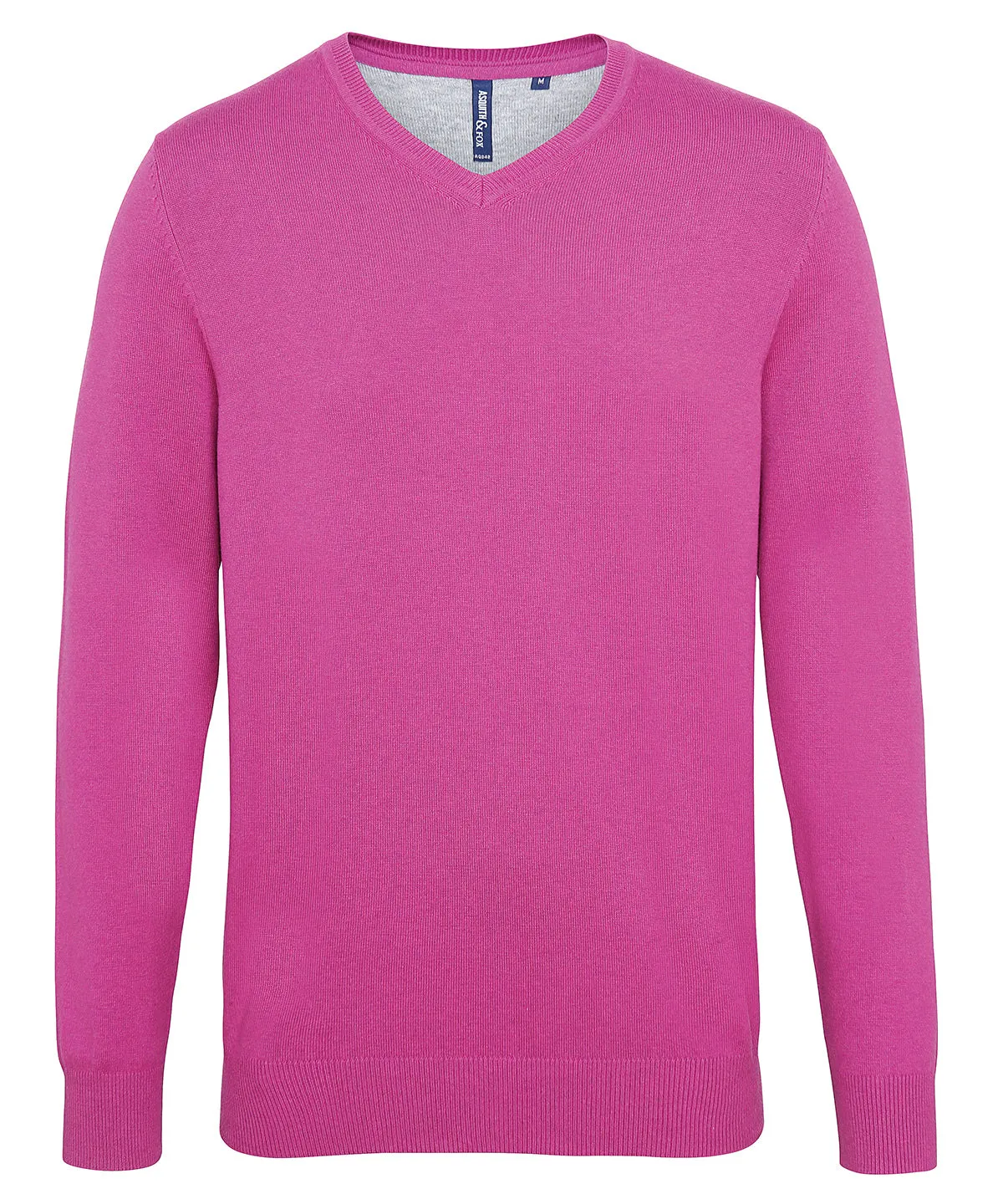 Mens cotton blend v-neck sweater | Orchid Heather