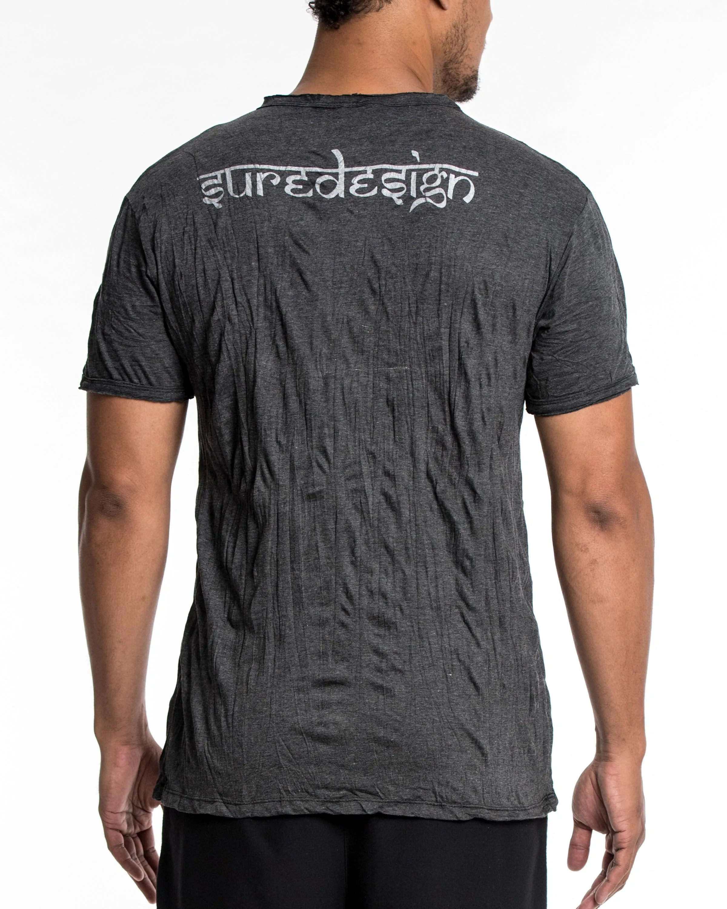 Mens Infinitee Om T-Shirt in Silver on Black