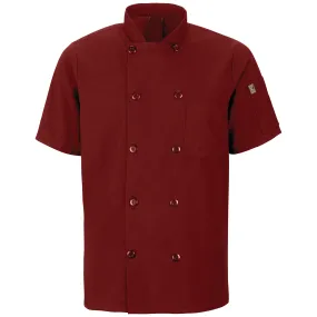 Men's Short Sleeve Chef Coat with OilBlok   MIMIX 046X - Fireball Red