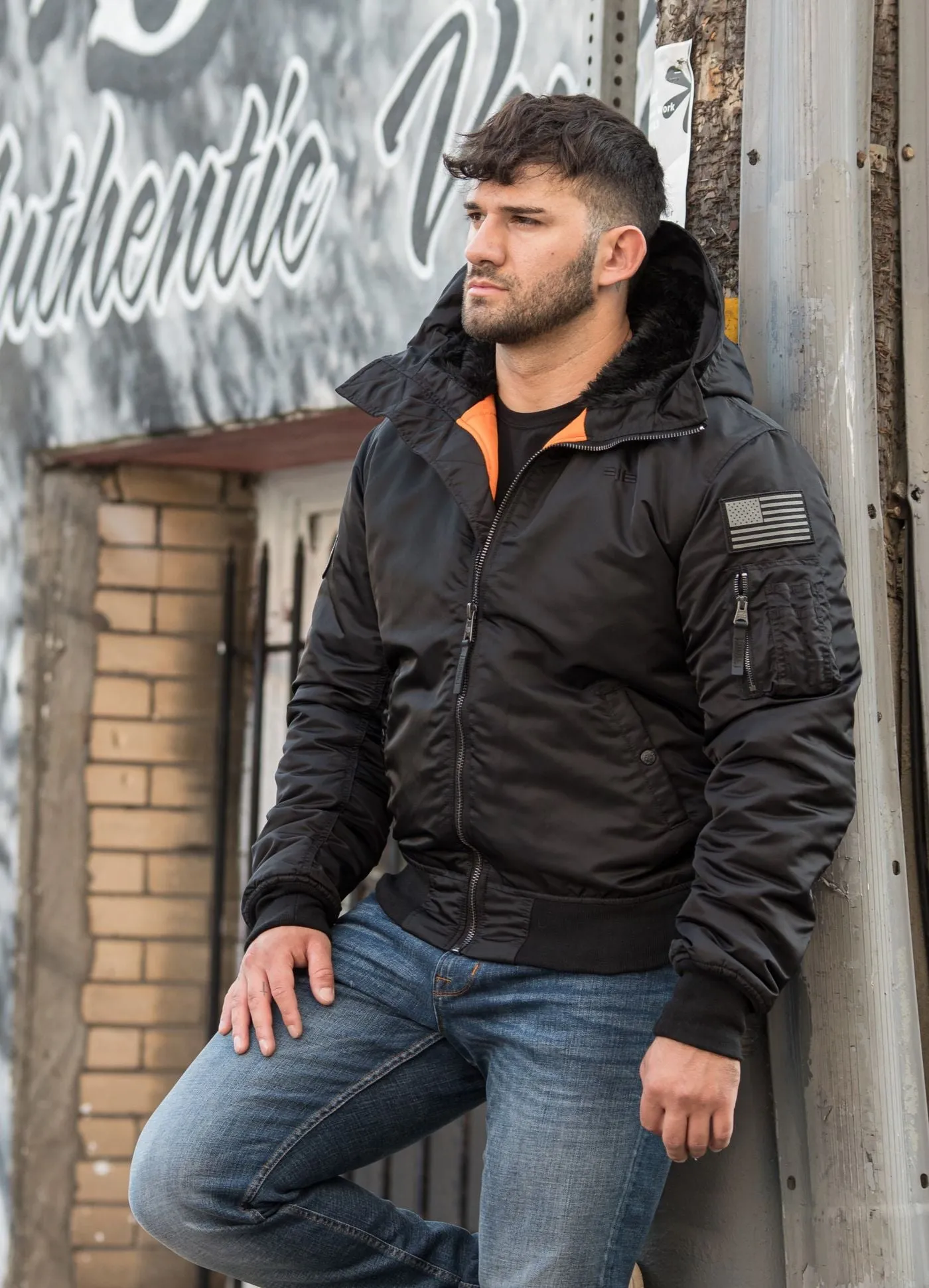 Men's winter hooded jacket Encino