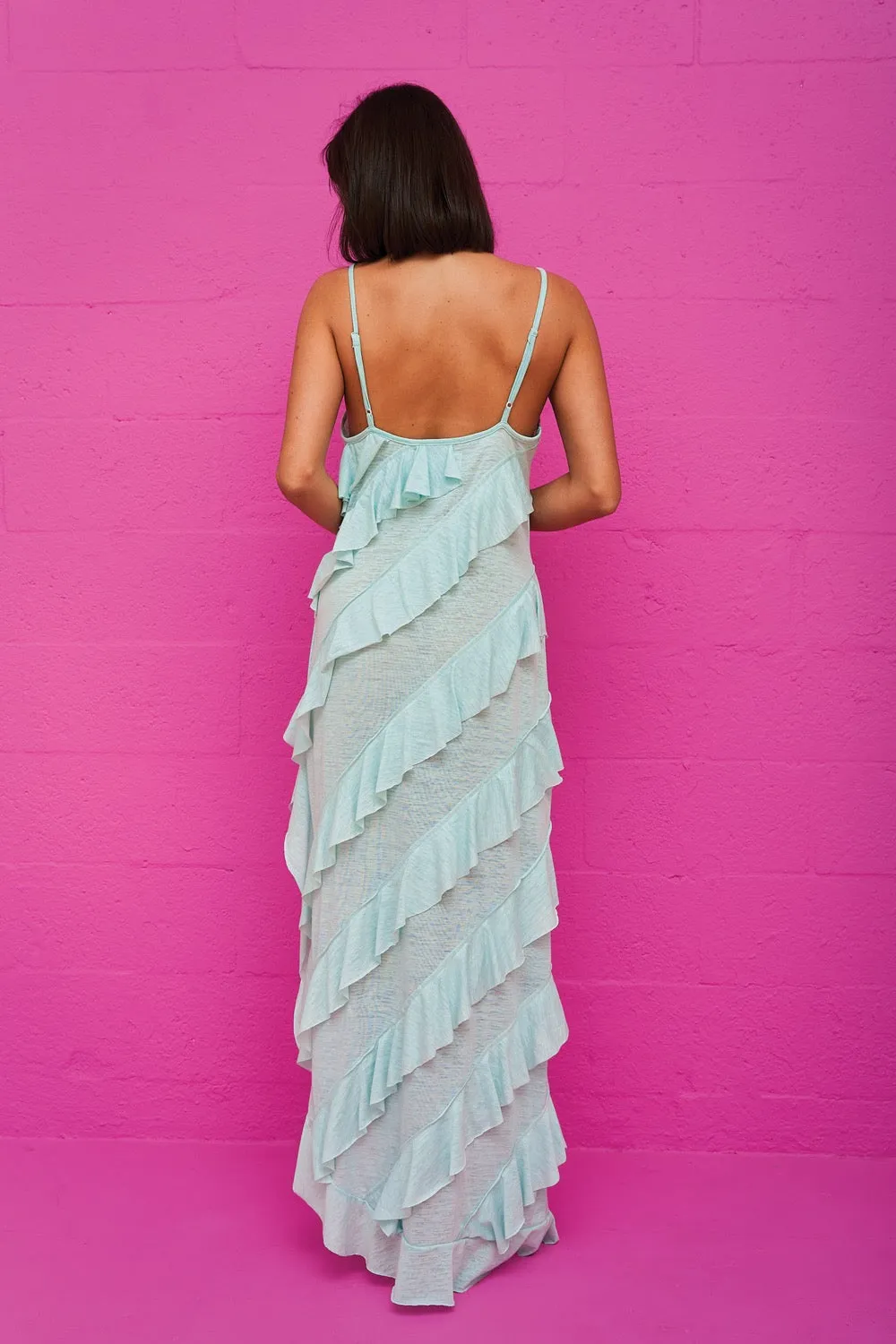 Mermaid Asymmetric Ruffle Dress