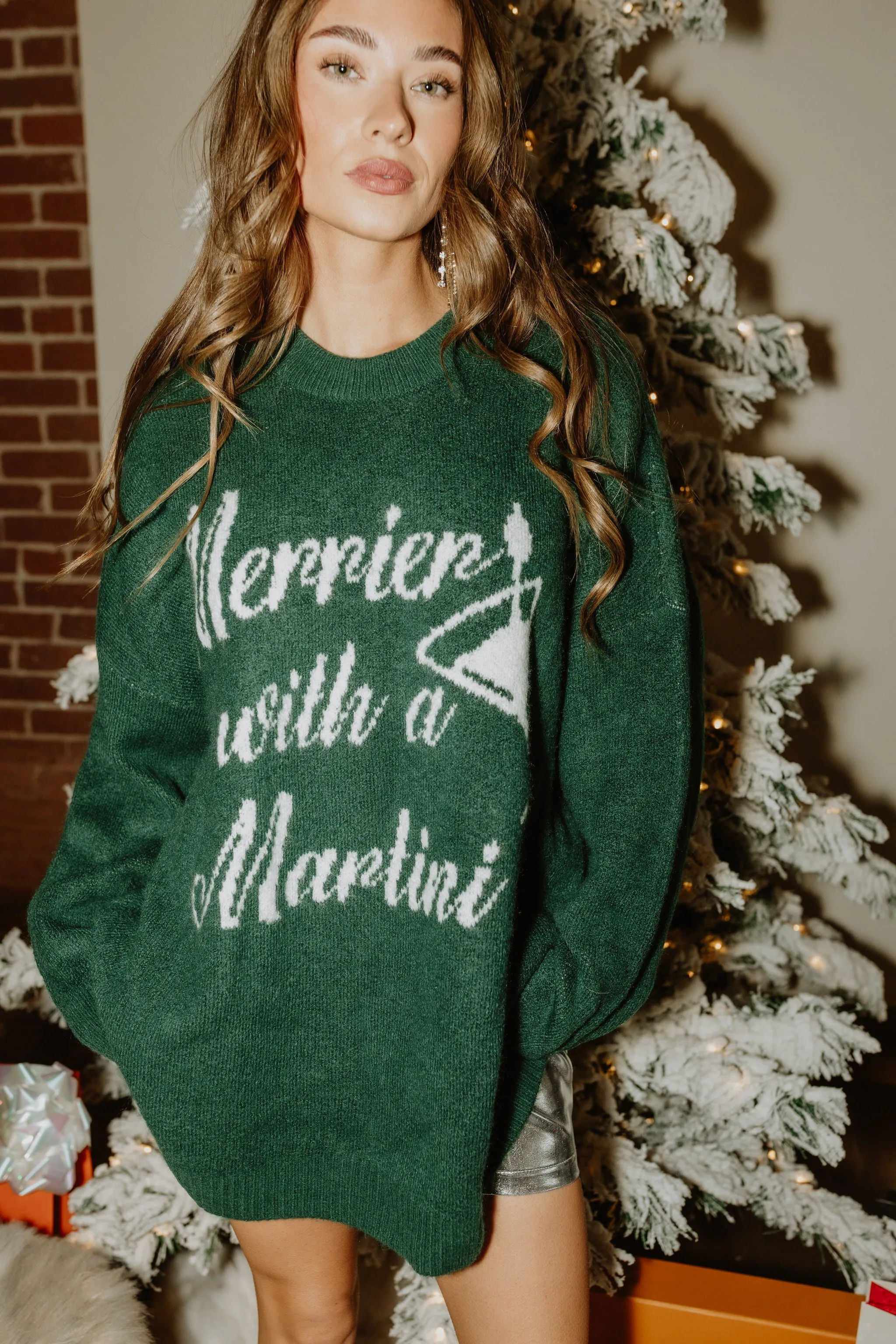 “Merrier with a Martini" Sweater by Show Me Your Mumu