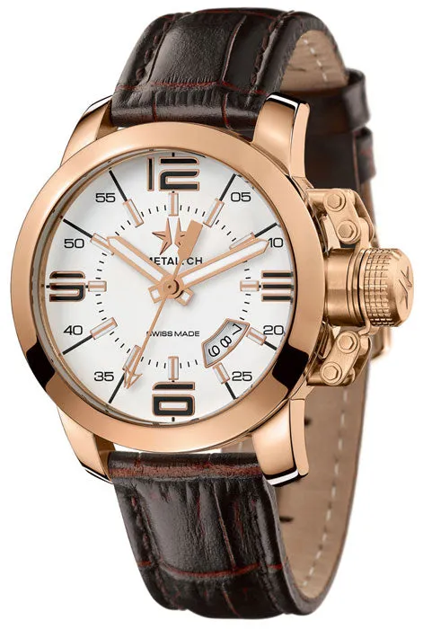 Metal.ch Men's Watch 44mm White/Rose Gold 1319.44